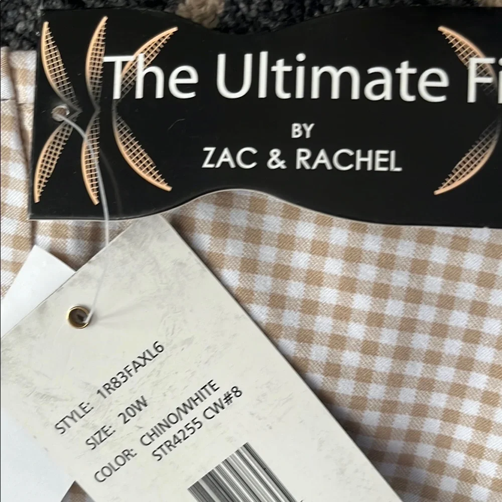 Zac & Rachel Beige Checkered Pants - Picture 5 of 10